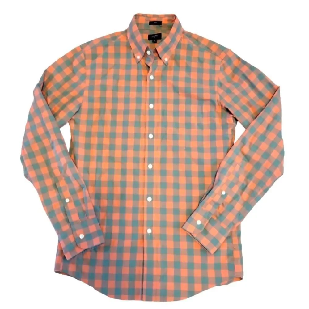 EC J.CREW SLIM FIT MEN'S BUTTON UP PLAID SHIRT SZ.S